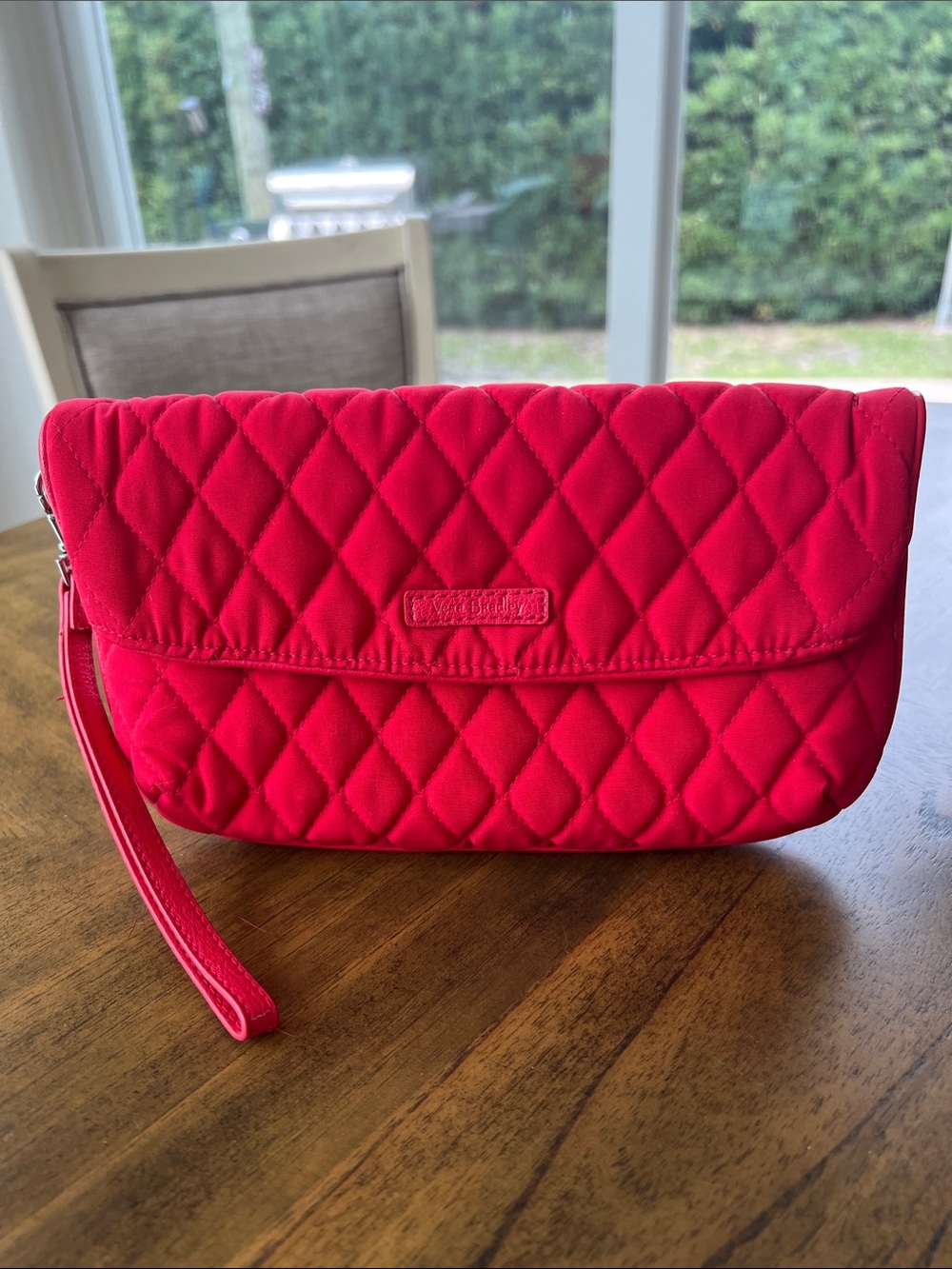 Vera Bradley Quilted Red Wristlet Clutch - Classic Everyday Style